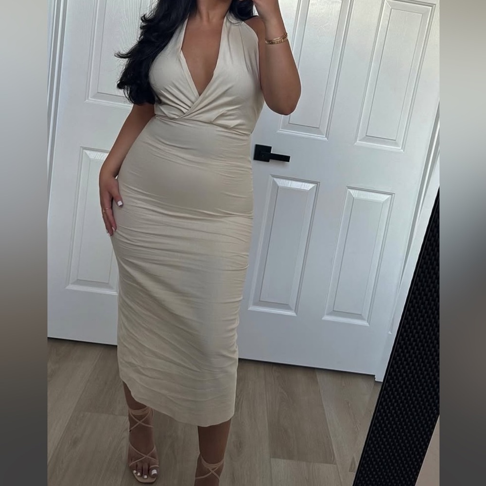 Zara Cream Midi Dress